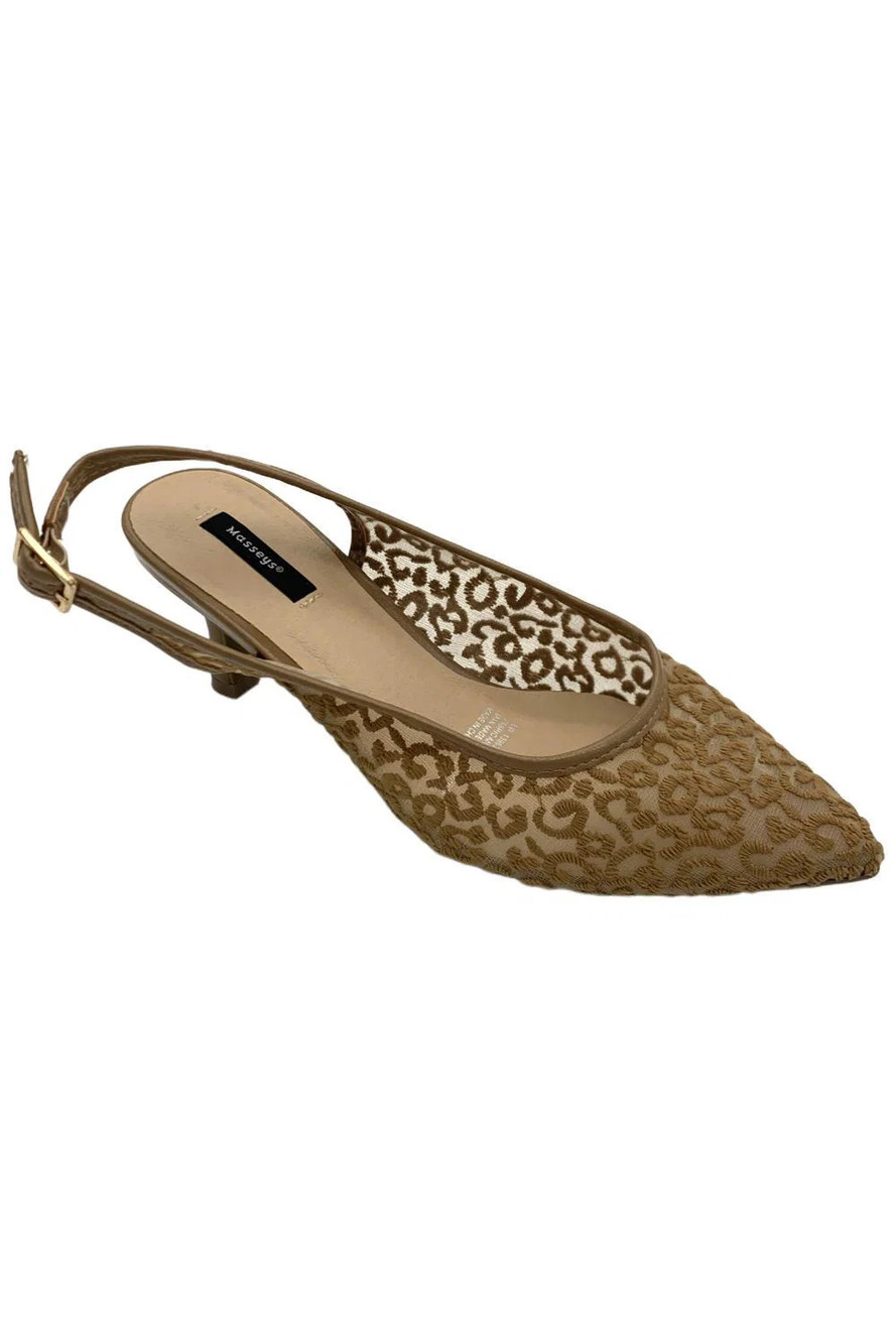 Masseys Women's Bexley Heels Mocha/Leopard - Wide
